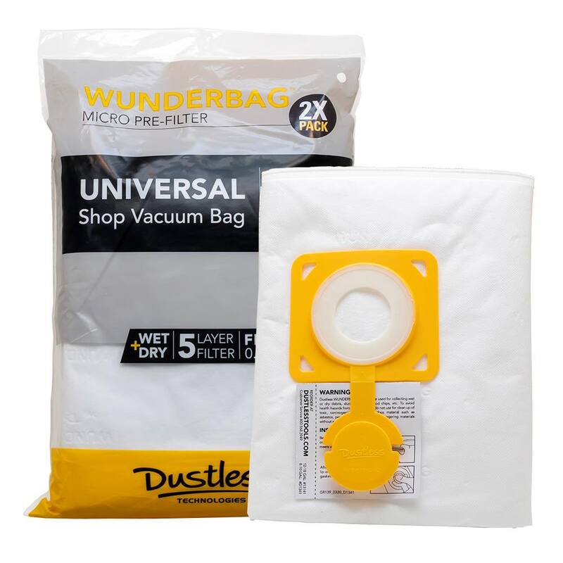 Dustless Technologies Wunderbag Micro Pre-Filter (2-Pack) for Dustless Wet+Dry Standard and HEPA Vacuum - 13141