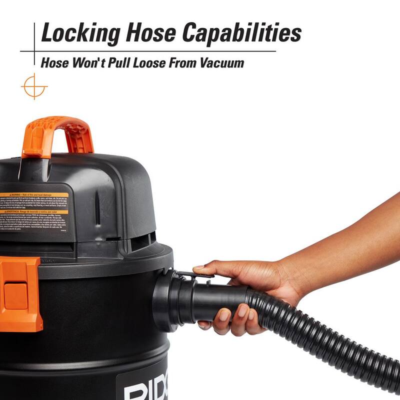 RIDGID RIDGID 5 Gallon Cool/Dry Ash Canister Shop Vac with Fine Dust Filter, Micro Cloth Drum Filter and Hose - HDAV0500