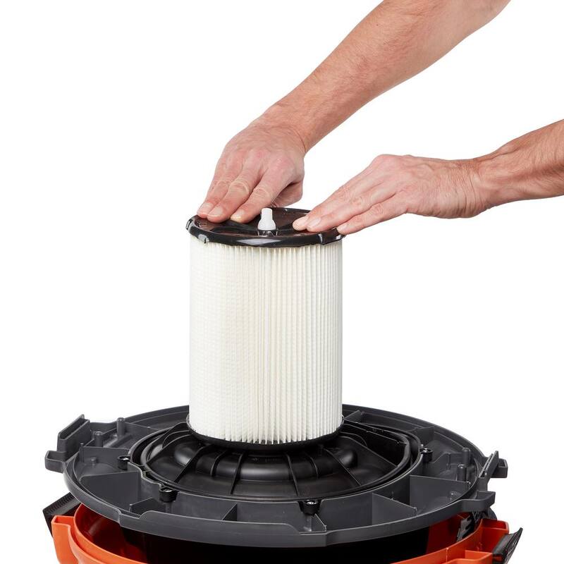 RIDGID General Debris Pleated Paper Wet Dry Vacuum Shop Vac Filter Replacement for Most 5-16 Gallon RIDGID Shop Vacs (4-Pack) - VF4200A
