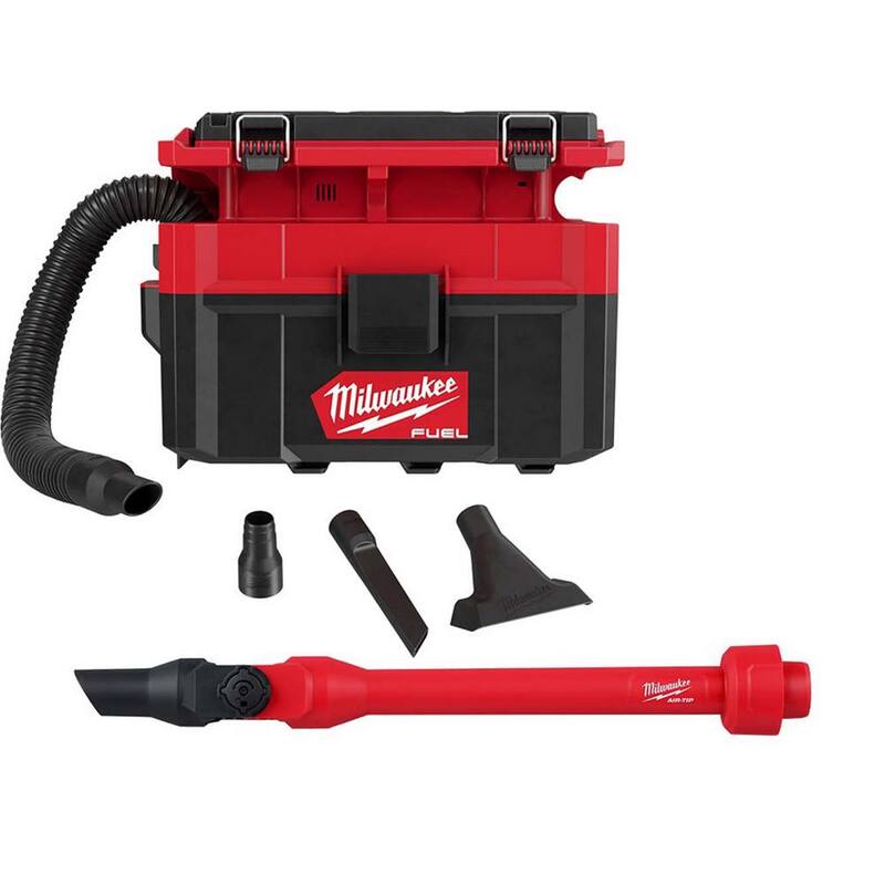 Milwaukee M18 FUEL PACKOUT Cordless 2.5 Gal Wet/Dry Vacuum w/AIR-TIP 1-1/4 in. - 2-1/2 in. (1-Piece) Pivot Extension Wand - 0970-20-49-90-2031