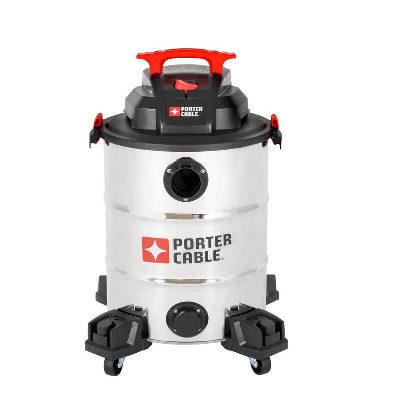 Porter-Cable 10 Gal. 6.5 Peak HP Stainless Steel Wet/Dry Vacuum - PCX18156