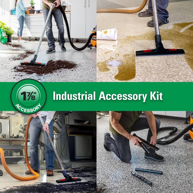 RIDGID 1-7/8 in. and 2-1/2 in. Heavy-Duty Cleaning Accessory Kit Shop Vac Attachments for RIDGID Wet Dry Vacuums - VT2575