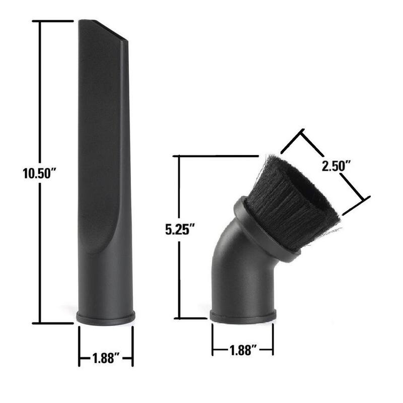 RIDGID 1-7/8 in. and 2-1/2 in. Heavy-Duty Cleaning Accessory Kit Shop Vac Attachments for RIDGID Wet Dry Vacuums - VT2575