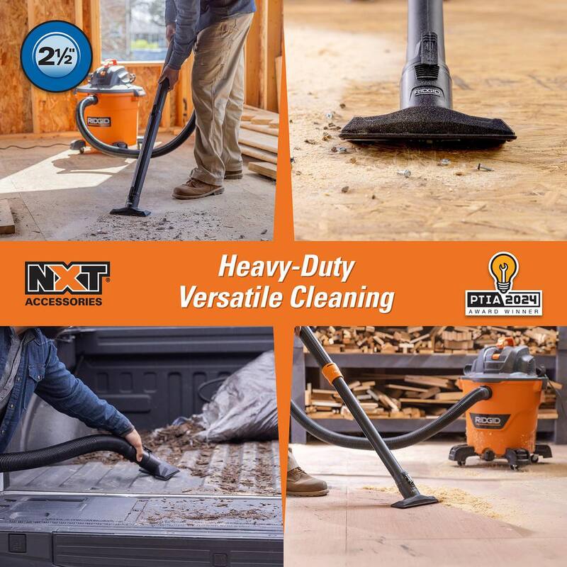 RIDGID 2-1/2 in. NXT Max Locking Utility Nozzle Accessory Shop Vac Attachment for RIDGID NXT Wet Dry Vacuums - MAX2509