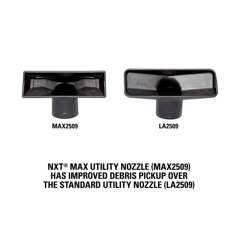 RIDGID 2-1/2 in. NXT Max Locking Utility Nozzle Accessory Shop Vac Attachment for RIDGID NXT Wet Dry Vacuums - MAX2509