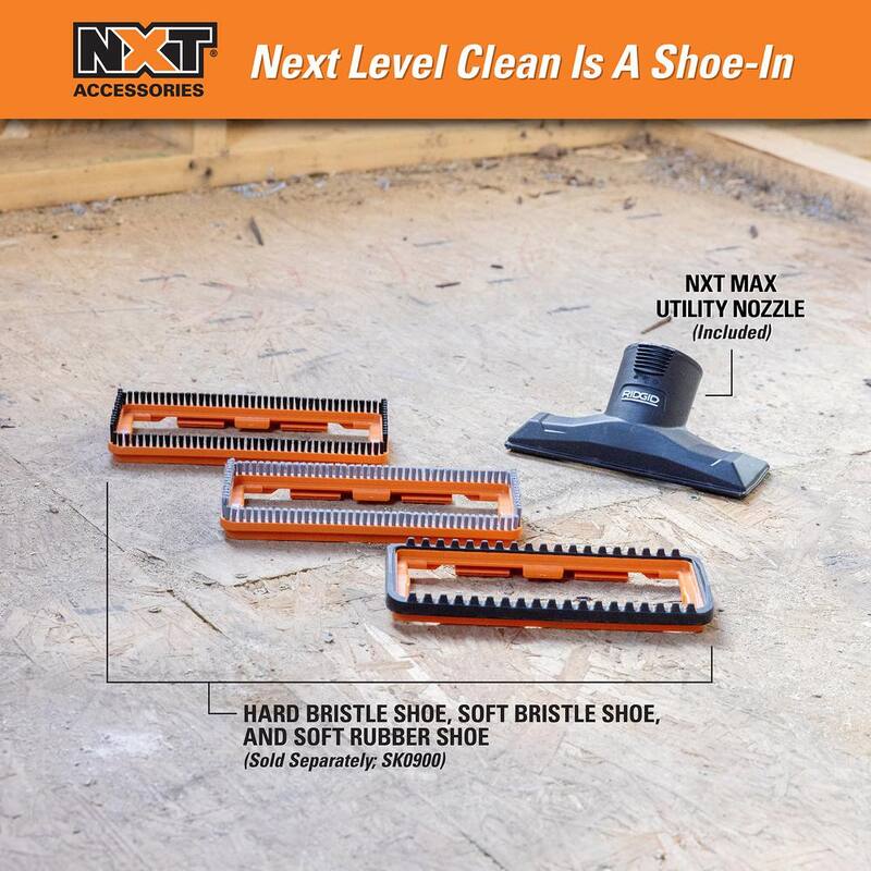 RIDGID 2-1/2 in. NXT Max Locking Utility Nozzle Accessory Shop Vac Attachment for RIDGID NXT Wet Dry Vacuums - MAX2509