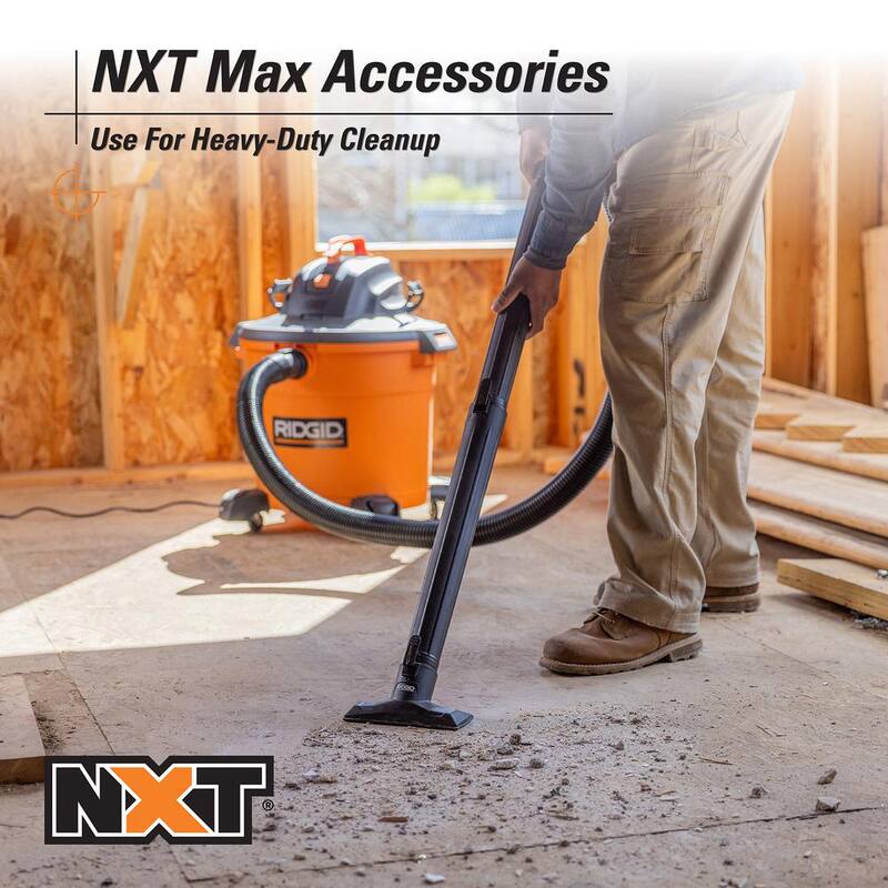 RIDGID 2-1/2 in. NXT Max Locking Utility Nozzle Accessory Shop Vac Attachment for RIDGID NXT Wet Dry Vacuums - MAX2509