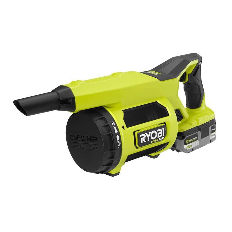 RYOBI ONE+ HP 18V Brushless Cordless Jobsite Hand Vacuum Kit with 4.0 Ah HIGH PERFORMANCE Battery and 18V Charger - PBLHV701K