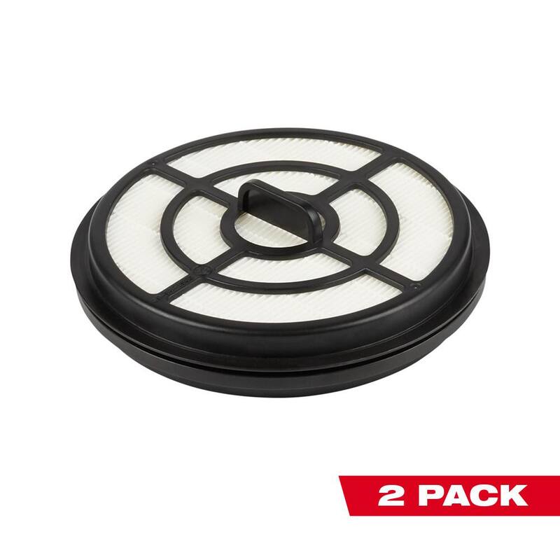 Milwaukee HEPA Filter for Milwaukee M18 FUEL Backpack Vacuum (2-Pack) - 49-90-1963-49-90-1963