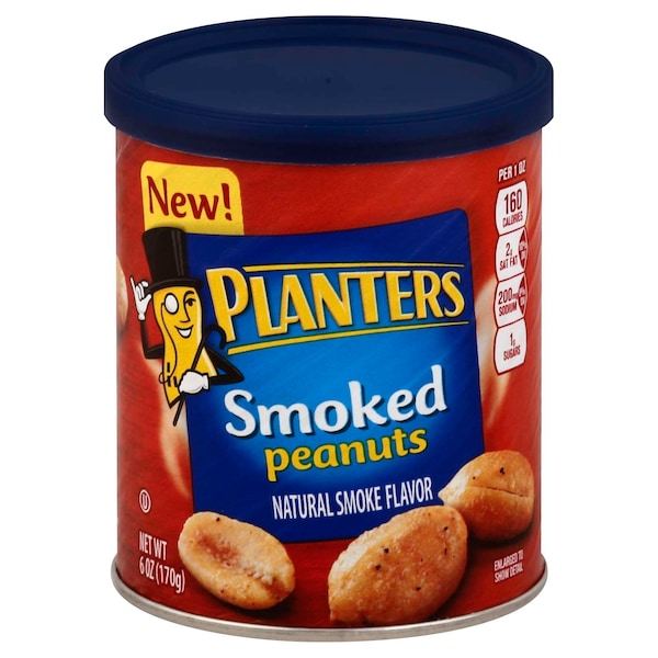 Planters Cacahuates Ahumados en lata de 6 oz, paquete de 8 - 10029000019611