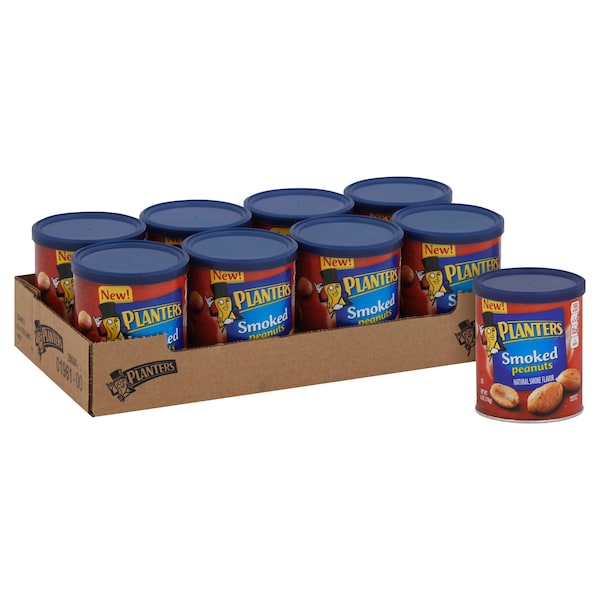 Planters Cacahuates Ahumados en lata de 6 oz, paquete de 8 - 10029000019611