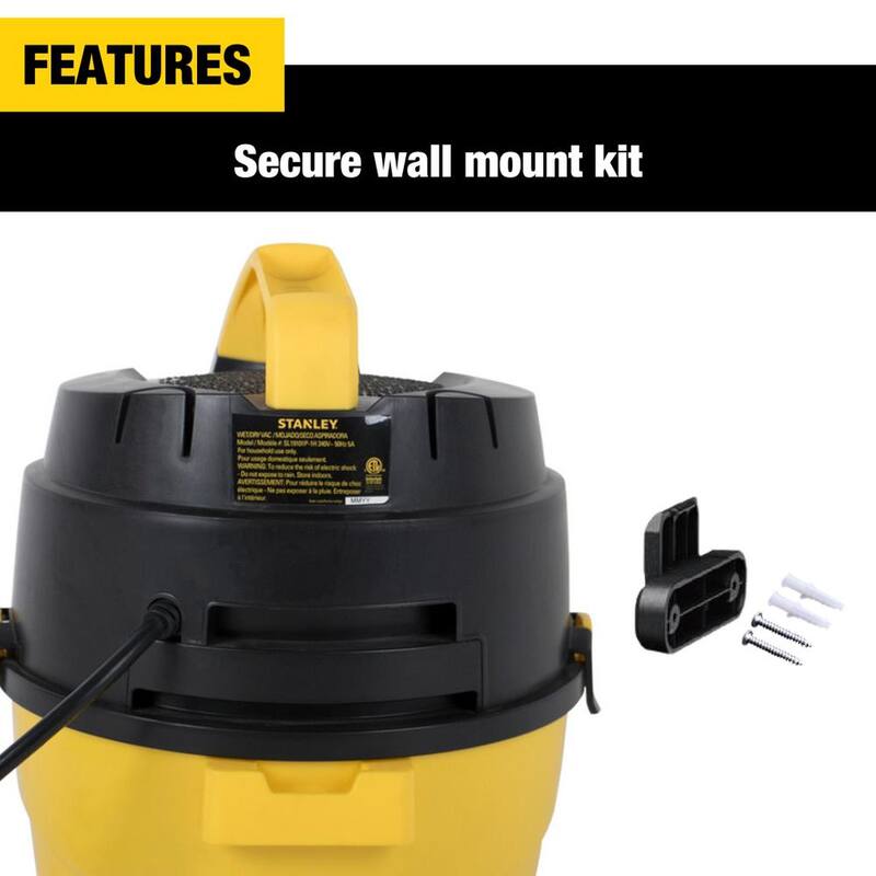 Stanley 1 Gal. 1.5HP Portable Poly Series Wet and Dry Vacuum Cleaner - SL18101P-1H