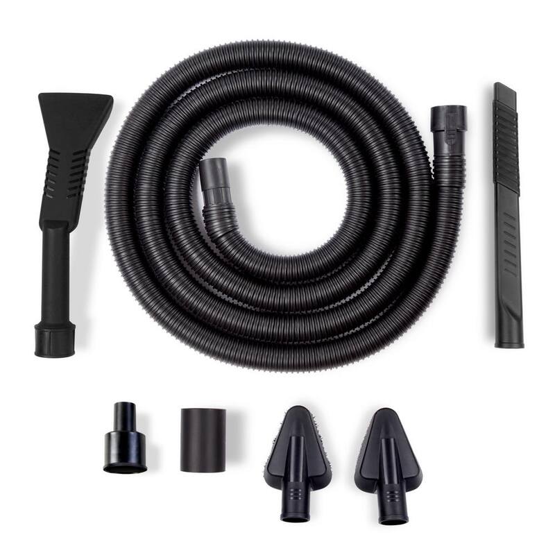 RIDGID 1-1/4 in. Car Cleaning Kit Accessory Shop Vac Attachments with 14-ft Locking Hose for RIDGID Wet Dry Vacuums - VT1734