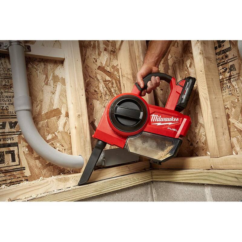 Milwaukee M18 FUEL 18-Volt Lithium-Ion Brushless .25 Gal. Cordless Jobsite Wet/Dry Vacuum with 5.0 Ah Battery and Charger - 0940-20-48-59-1850