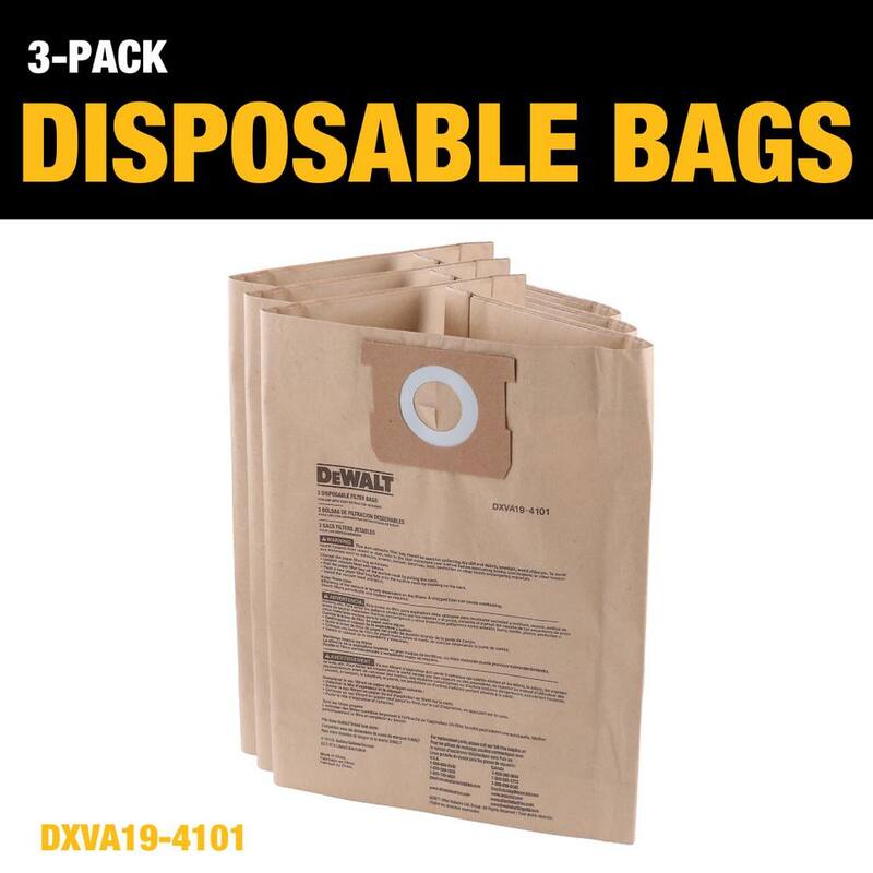 DEWALT 6 Gal. to 10 Gal. Dust Bag Filter Wet/Dry Vac - DXVA19-4101