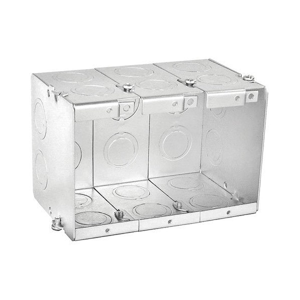 Southwire Electrical Box, 63 cu in, Masonry Box Type, 3 Gangs, Steel - TB-335-G