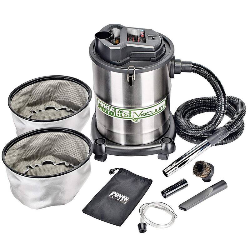 PowerSmith 10 Amp 4 Gal. All-In-One Wheeled Ash/Shop Vacuum with 10' Hose, Pellet Hose, 3 Adapters with Bag and 2 Filters - PAVC102