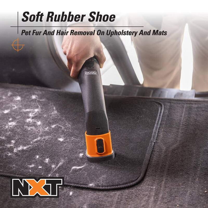 RIDGID 2-1/2 in. NXT Max Car Nozzle Shoe Kit Attachments with Hard, Soft and Rubber Bristles for RIDGID NXT Wet Dry Vacuums - SK0300