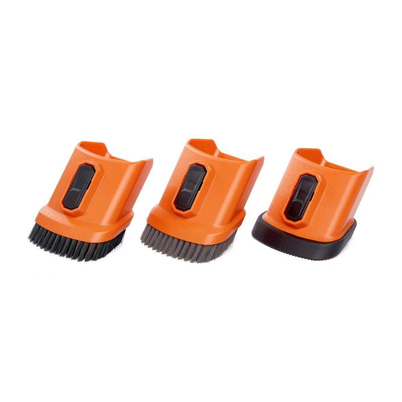 RIDGID 2-1/2 in. NXT Max Car Nozzle Shoe Kit Attachments with Hard, Soft and Rubber Bristles for RIDGID NXT Wet Dry Vacuums - SK0300