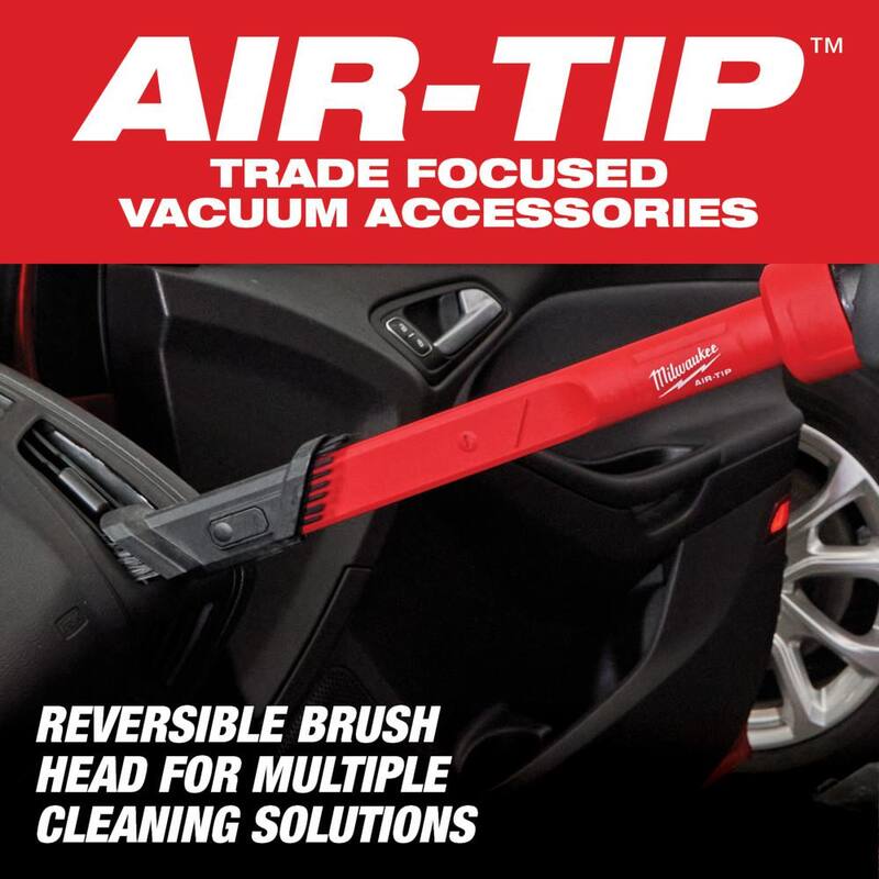 Milwaukee AIR-TIP 1-1/4 in. - 2-1/2 in. Automotive Kit W/Crevice Tools, Utility Nozzle and Bag For Wet/Dry Shop Vacuums (4-Piece) - 49-90-2019A