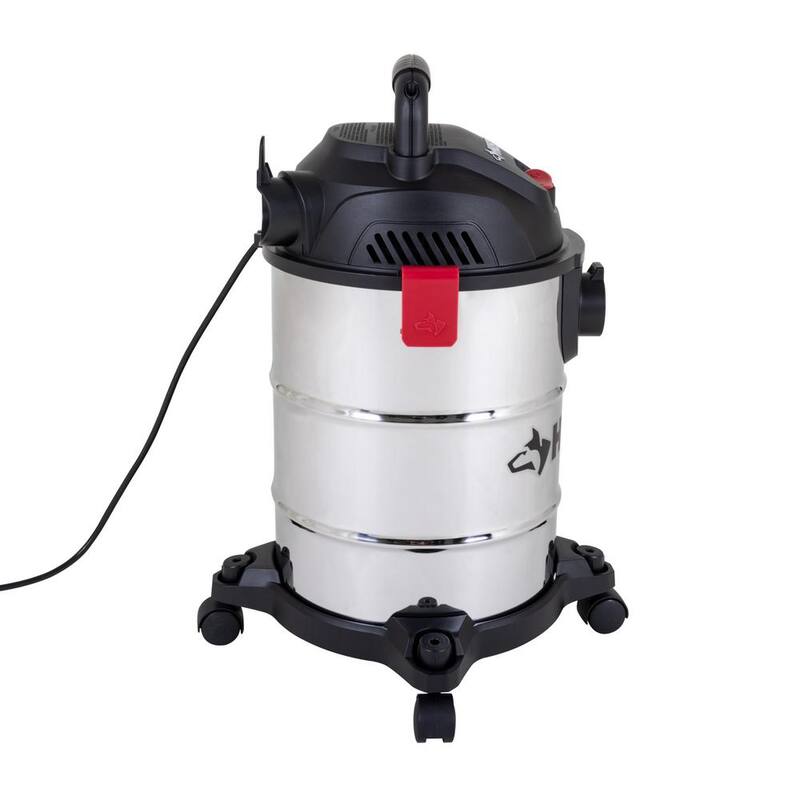 Husky 6 Gal. Stainless Steel Wet/Dry Vac with Filter, Hose, and Accessories - AT18304-6B