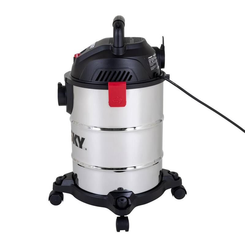 Husky 6 Gal. Stainless Steel Wet/Dry Vac with Filter, Hose, and Accessories - AT18304-6B