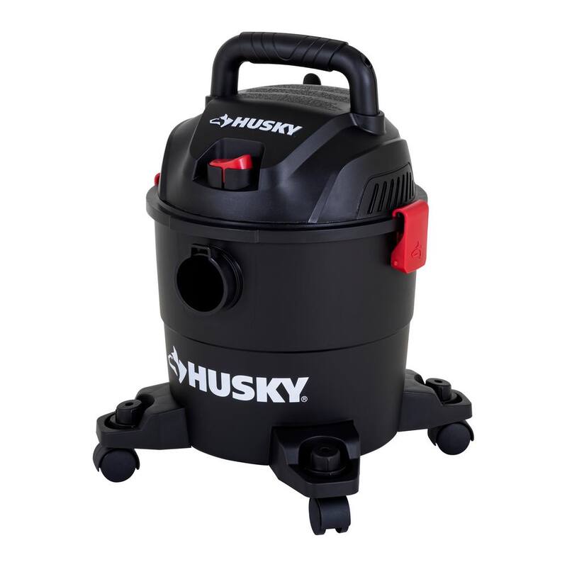 Husky 4 Gal. Poly Wet/Dry Vac with Filter, Hose, and Accessories - AT18303P-4A