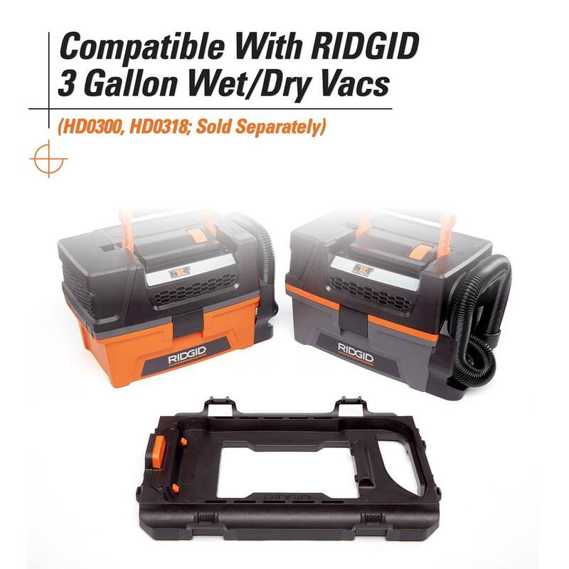 RIDGID Pro Gear Accessory Vac-Mount Shop Vac Attachment for Select 3 Gallon NXT Wet Dry Vacuums, HD0300 and HD0318 - PG0300