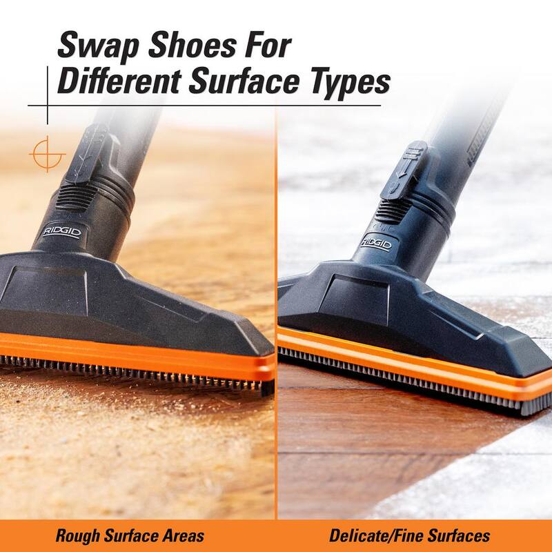 RIDGID 2-1/2 in. NXT Max Floor Tool Shoe Kit Shop Vac Attachments with Hard and Soft Bristles for RIDGID NXT Wet Dry Vacuums - SK1500