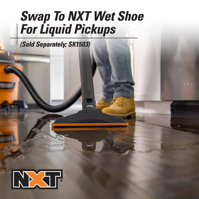 RIDGID 2-1/2 in. NXT Max Floor Tool Shoe Kit Shop Vac Attachments with Hard and Soft Bristles for RIDGID NXT Wet Dry Vacuums - SK1500