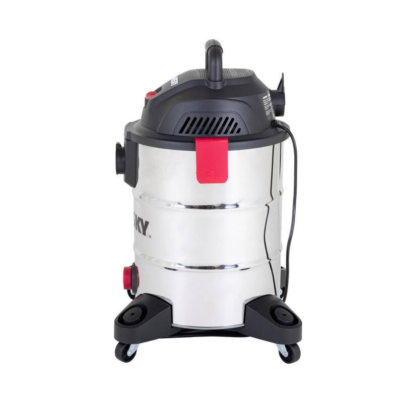 Husky 10 Gal. Stainless Steel Wet/Dry Vac with Filter, Hose, and Accessories - AT18503-10C