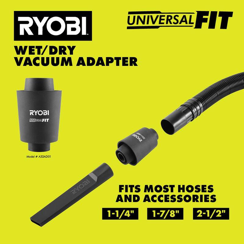 RYOBI Universal Fit Wet/Dry Vaccum Adapter - A32AD01