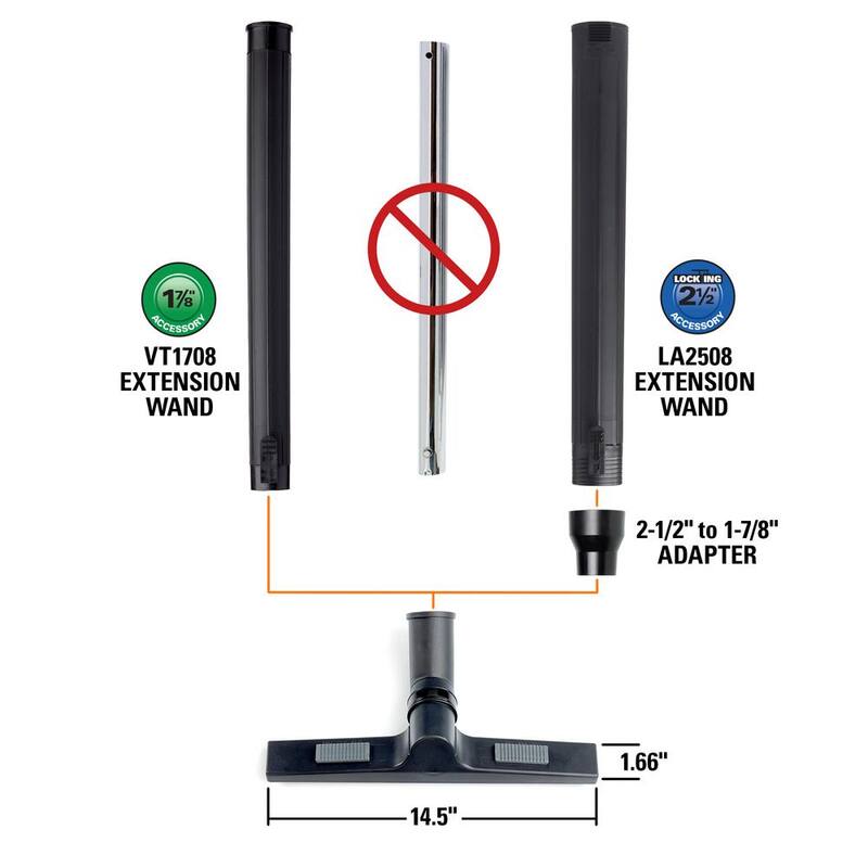 RIDGID 1-7/8 in. and 2-1/2 in. Premium Floor Cleaning Accessory Kit Shop Vac Attachments for RIDGID Wet Dry Vacuums - VT1738
