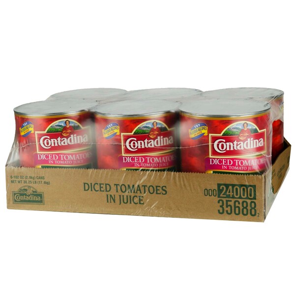 Tomates en Cubos Contadina en Jugo Contadina 102 oz. Latas, Paquete de 6 - 2001585
