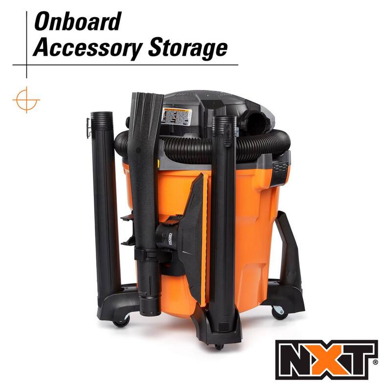 RIDGID 12 Gallon 6.0 Peak HP NXT Shop Vac Wet Dry Vacuum with Detachable Blower, 2 Additional Filters and Car Cleaning Kit - HD1280A
