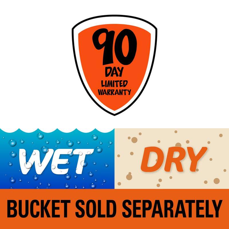 Bucket Head 5 Gallon 1.75 Peak HP Wet Dry Vacuum Powerhead Shop Vac with 3 Filter Bags, Hose (compatible with 5 Gal. Homer Bucket) - BH0100A