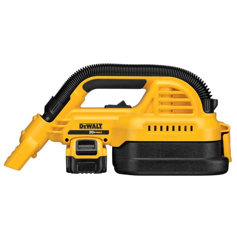 DEWALT 20V MAX Cordless 1/2 Gal. Wet/Dry Portable Vacuum and (1) 20V MAX Compact Lithium-Ion 2.0Ah Battery - DCV517Bwb