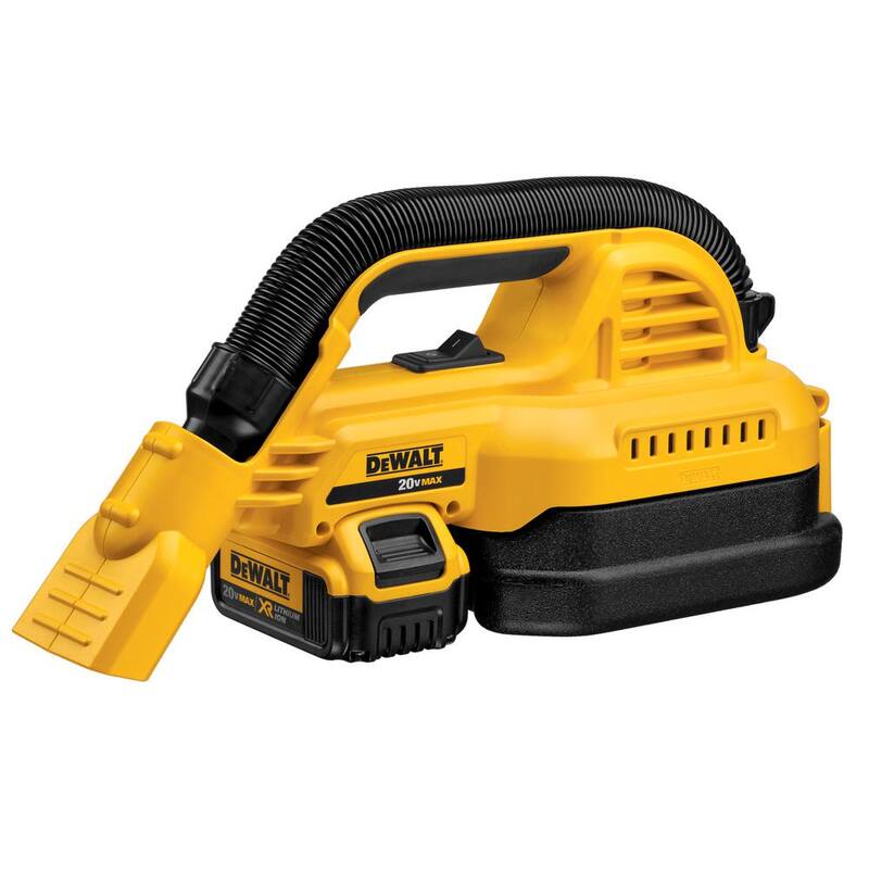 DEWALT 20V MAX Cordless 1/2 Gal. Wet/Dry Portable Vacuum and (1) 20V MAX Compact Lithium-Ion 2.0Ah Battery - DCV517Bwb