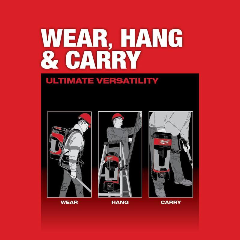 Milwaukee M18 FUEL 18-Volt Lithium-Ion Brushless 1 Gal. Cordless 3-in-1 Backpack Vacuum with Extra HEPA Filter - 0885-20-49-90-1963