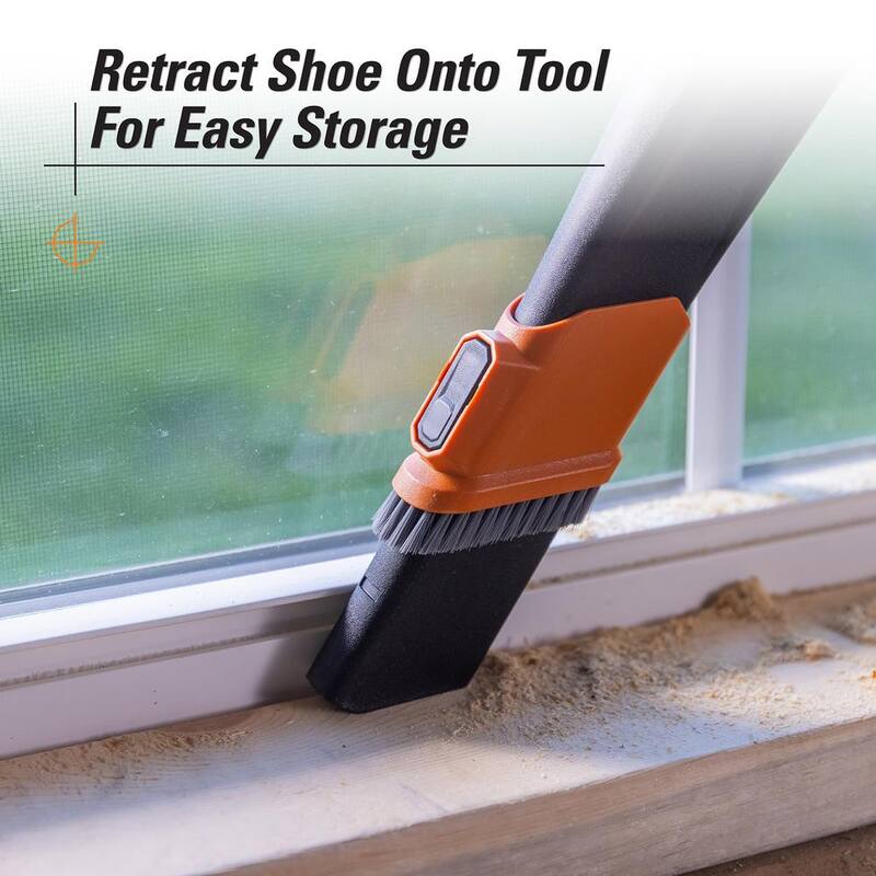 RIDGID 2-1/2 in. NXT Max Crevice Tool Shoe Kit Shop Vac Attachments with Hard and Soft Bristles for RIDGID NXT Wet Dry Vacuums - SK0200
