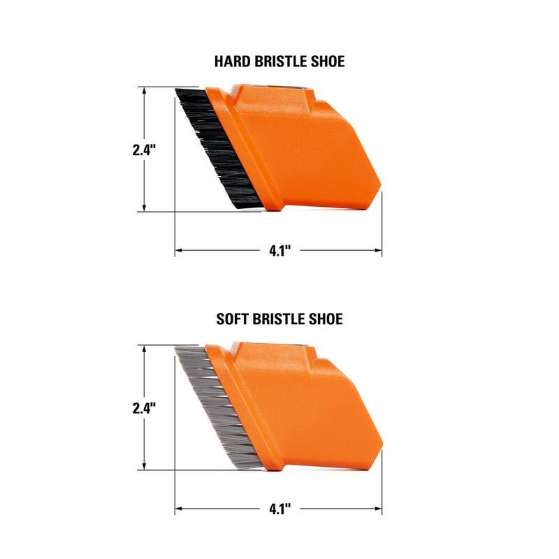 RIDGID 2-1/2 in. NXT Max Crevice Tool Shoe Kit Shop Vac Attachments with Hard and Soft Bristles for RIDGID NXT Wet Dry Vacuums - SK0200