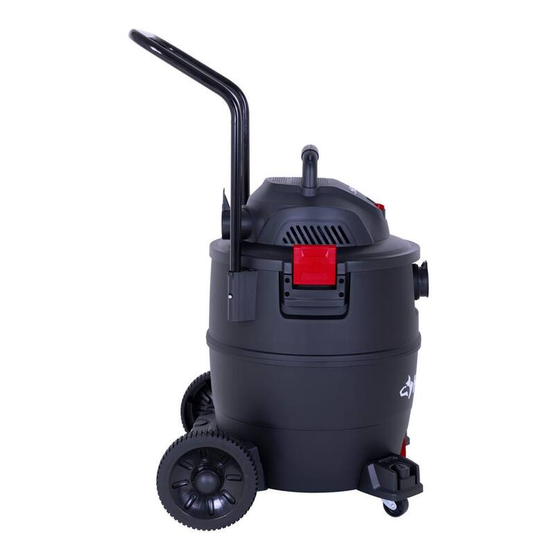 Husky 16 Gal. Poly Cart-Design Wet/Dry Vac with a Cartridge Filter, Hose, and Accessories - AT18621P-16A