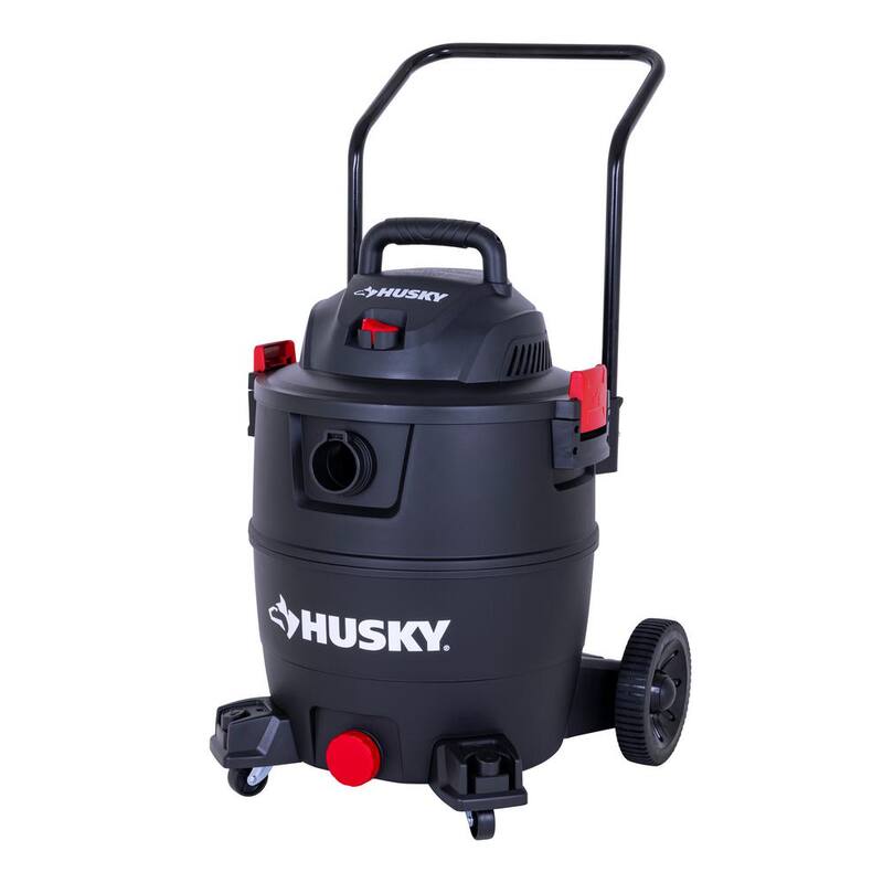 Husky 16 Gal. Poly Cart-Design Wet/Dry Vac with a Cartridge Filter, Hose, and Accessories - AT18621P-16A
