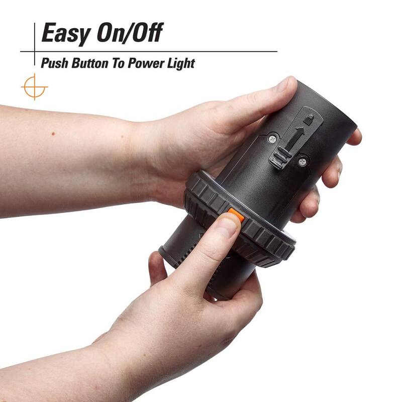 RIDGID 2-1/2 in. LED Lighted Passthrough Accessory Cuff Shop Vac Attachment for RIDGID Wet Dry Vacuum Hoses and Wands - LA2536