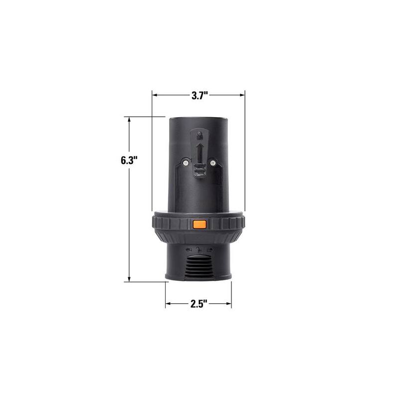 RIDGID 2-1/2 in. LED Lighted Passthrough Accessory Cuff Shop Vac Attachment for RIDGID Wet Dry Vacuum Hoses and Wands - LA2536