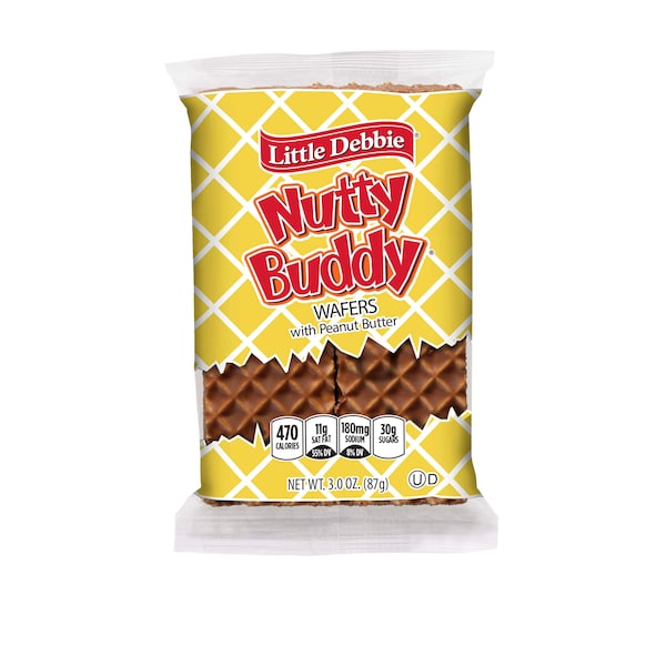 Pastelito Little Debbie Vending Nutty Buddy Bar de 3 oz., paquete de 72 - 89166