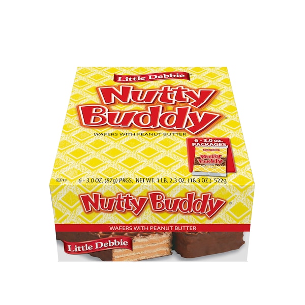 Pastelito Little Debbie Vending Nutty Buddy Bar de 3 oz., paquete de 72 - 89166