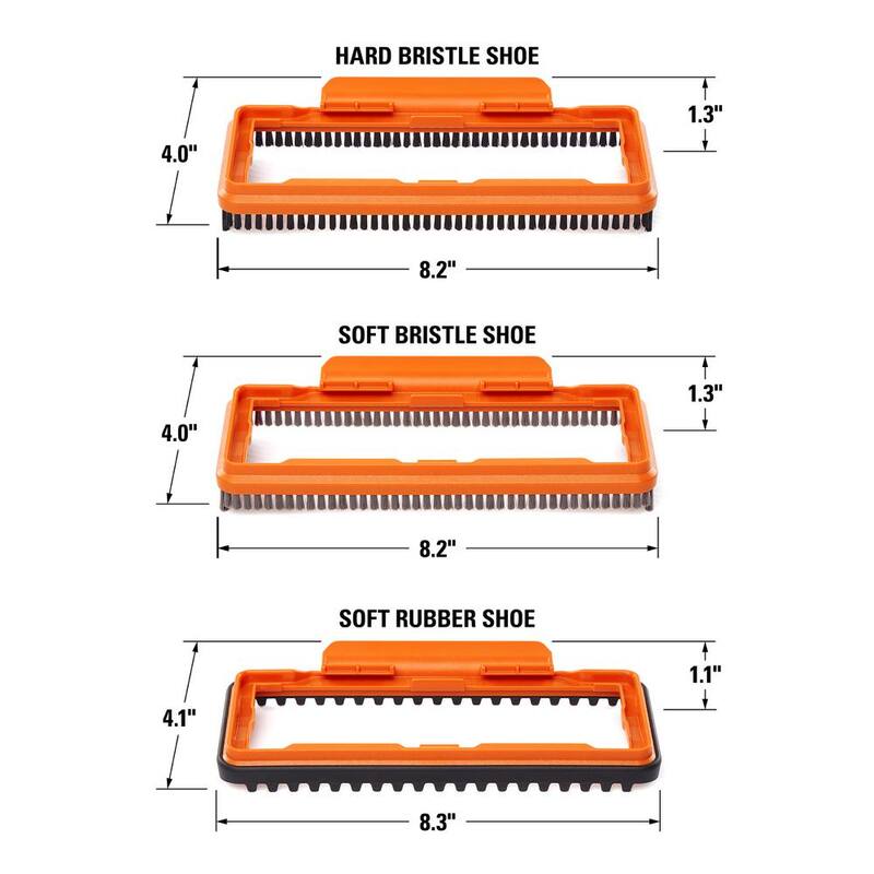 RIDGID 2-1/2 in. NXT Max Utility Nozzle Shoe Kit Attachments with Hard, Soft and Rubber Bristles for RIDGID NXT Wet Dry Vacuums - SK0900