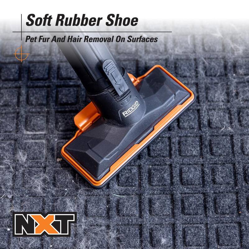RIDGID 2-1/2 in. NXT Max Utility Nozzle Shoe Kit Attachments with Hard, Soft and Rubber Bristles for RIDGID NXT Wet Dry Vacuums - SK0900