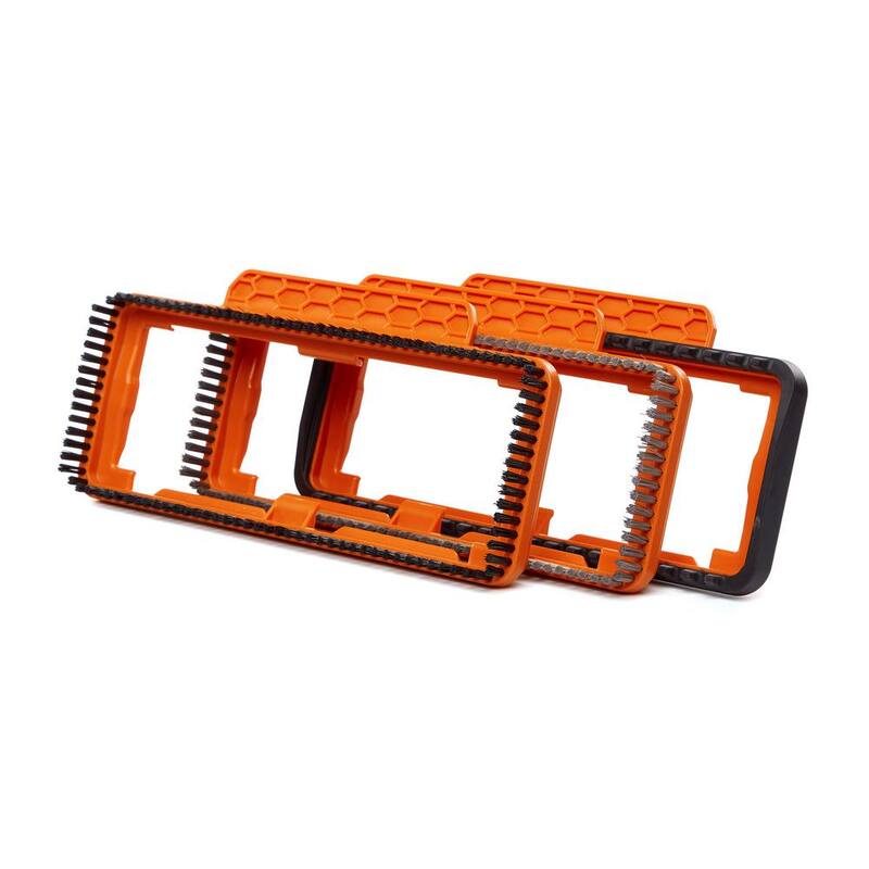 RIDGID 2-1/2 in. NXT Max Utility Nozzle Shoe Kit Attachments with Hard, Soft and Rubber Bristles for RIDGID NXT Wet Dry Vacuums - SK0900